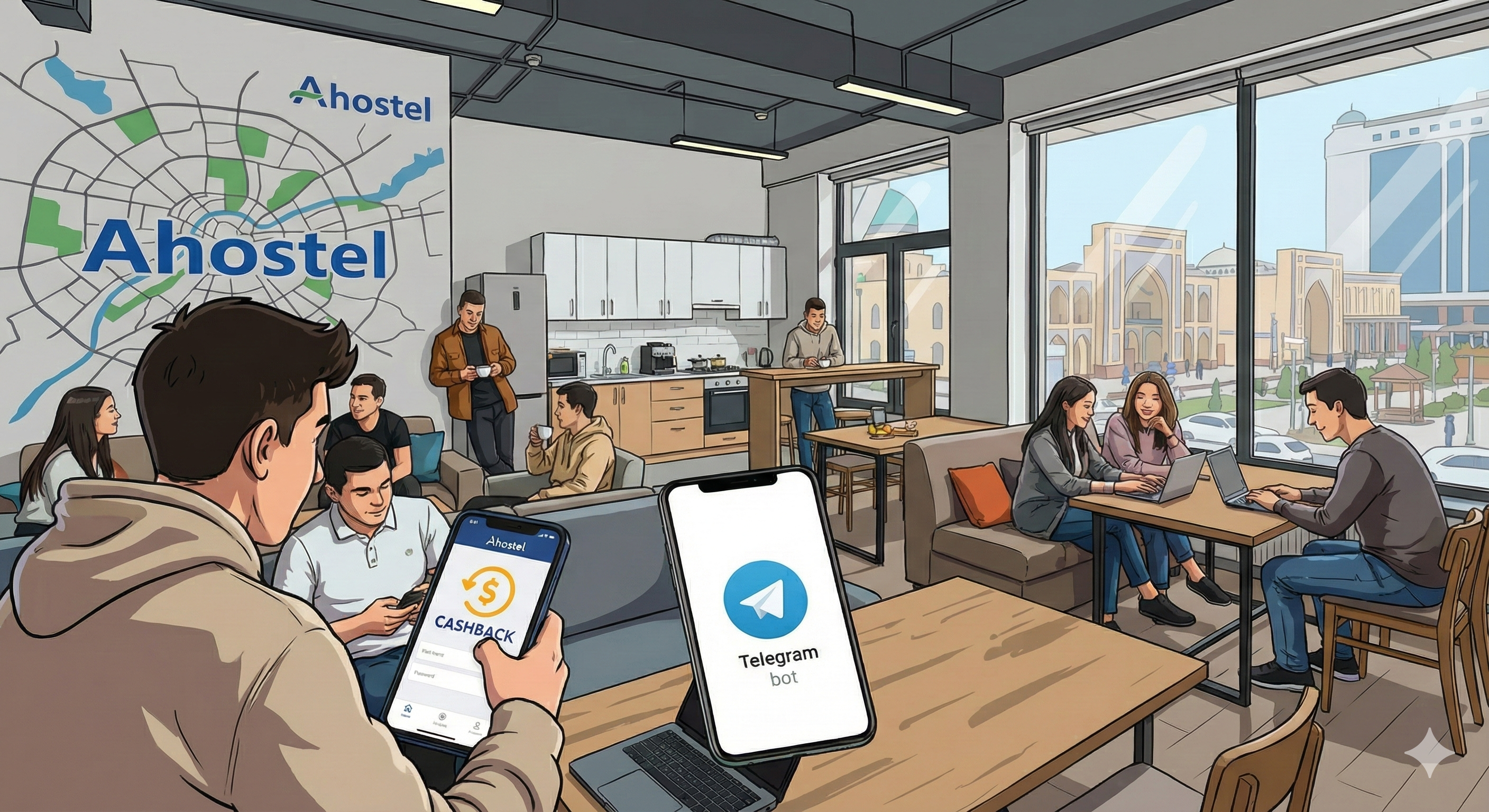 Тошкентга келяпсизми? Жой излаб вақт йўқотманг – Ahostel тармоғида жойни онлайн банд қилинг ва Кешбек олинг!